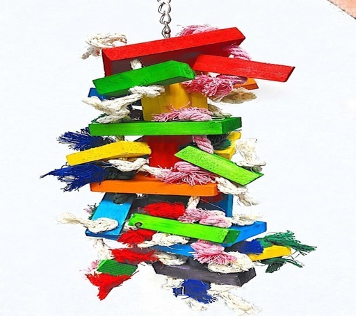 [PC-11847] Pets Club Natural Wooden Bird Toy, Size H50*W10 Cm