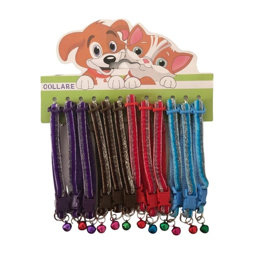 [PC-91178] Cozy Paws Adjustable Cat Collar Set with Bell – 12 pcs Set