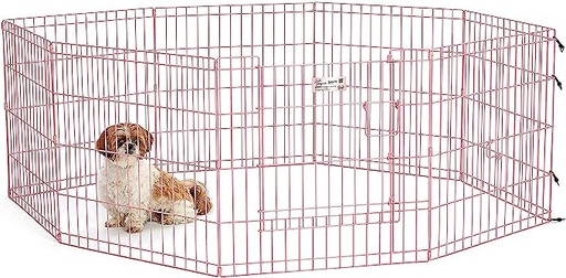 [1608] MidWest Pink Exercise Pen with Door Pink 24inch
