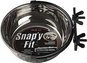 [1622] MidWest Snapy Fit Stainless Steel Bowl Silver 20 oz