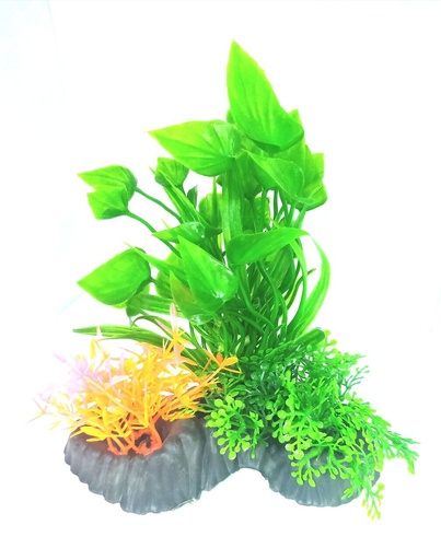 [PC-M514] Aquarium Plastic  Plant - M514-W13*H13 Cm(Sold By 2Pcs/Pack)