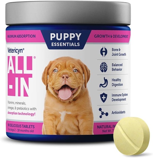 [1766] Vetericyn All In Supplement for Puppy 90 Tablet