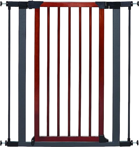 [1883] Midwest Tall Steel Wood Graphite Gate Grey / Brown 39inch