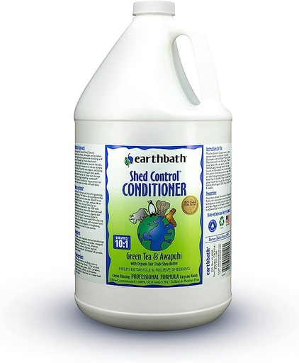 [196] Earthbath Shed Control Conditioner Green Tea and Awapuhi with Organic Fair Trade Shea Butte 1Gallon