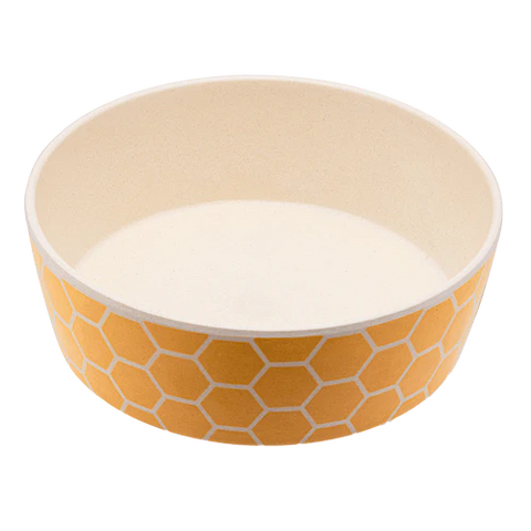 [300411-LARGE] Beco Pets Bamboo Printed Bowl Save the Bees for Dogs Large 18.5cm / 1.65L