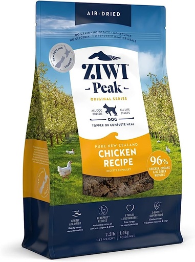[300757-1kg] Ziwi Peak Gently Air Dried Free Range Chicken Recipe Dog Food 1kg
