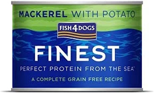 [300760-185G] Fish4Dogs Finest Mackerel with Potato Complete Wet Dog Food 185gm