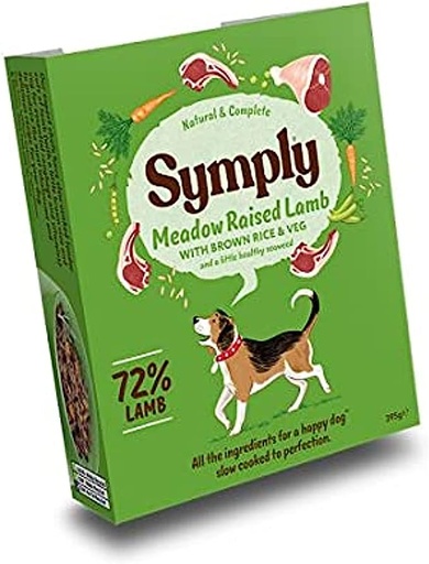 [300893-395g] Symply Meadow Raised Lamb Brown Rice & Veg Wet Dog Food 395gm