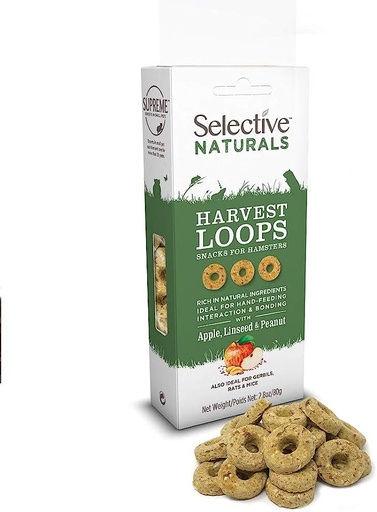 [500612-80G] Supreme Petfoods Selective Naturals Harvest Loops for Hamsters 80gm