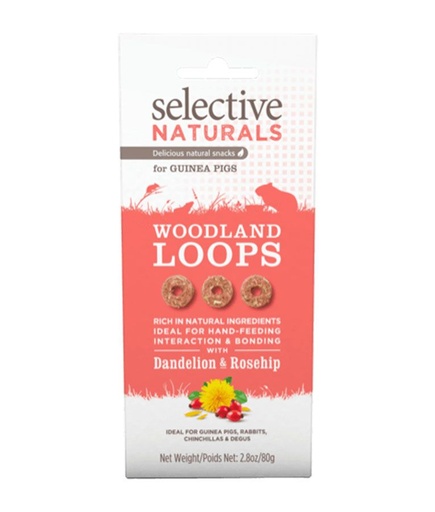 [500613-80G] Supreme Science Selective Naturals Woodland Loops for Guinea Pigs 2.8oz / 80gm
