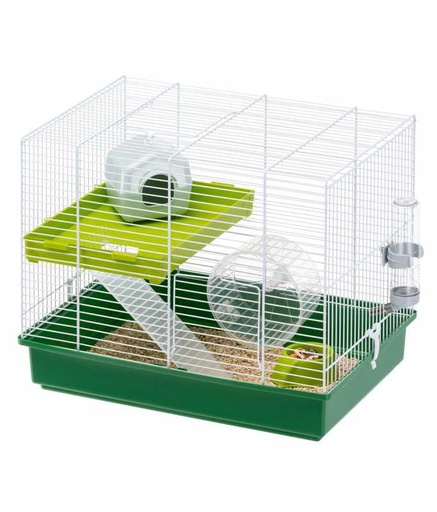 [57025411] Ferplast Hamster Duo Cage with White Bars and Accessories