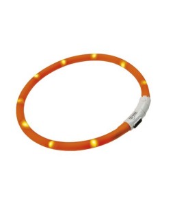 [75189570] Ferplast Night Over Collar Medium Orange