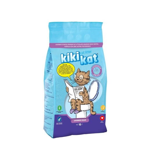 [PC-88053] Kiki Kat White Bentonite Clumping Cat Litter Lavender Fields 10 L  / 8.7kg