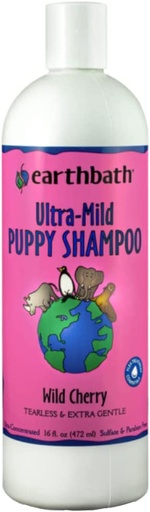 [921] Earthbath Natural Ultra Mild Puppy Shampoo Tearless & Extra Gentle Baby Fresh Cherry Scent 16oz