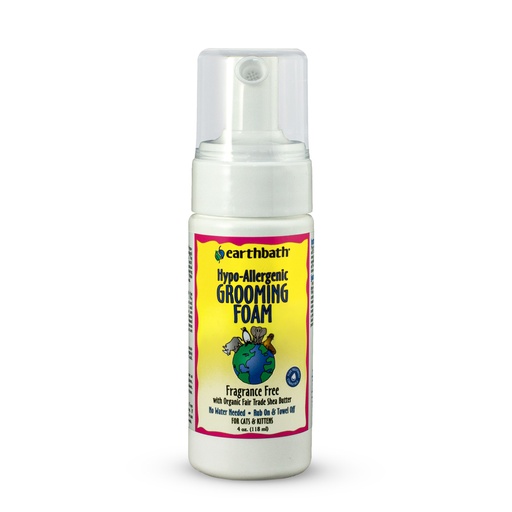 [926] Earthbath Hypo-Allergenic Grooming Foam Waterless with Shea Butter for Cat & Kittens 4oz