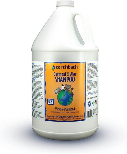 [937] Earthbath Oatmeal & Aloe Shampoo Vanilla & Almond Itch Relief 128oz / 1gallon
