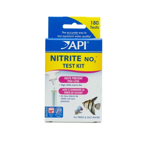 [AI26] API Nitrite NO2 Test Kit 0 to 5ppm Range 180 Count for  Fresh & Saltwater Aquarium
