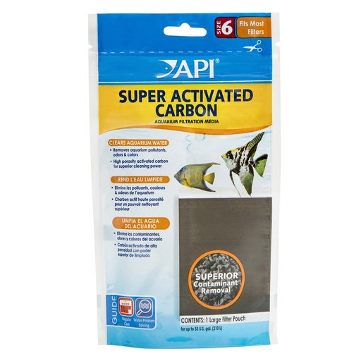 [AI729A] API Super Activated Carbon Aquarium Filtration Media 1 Large Pouch Size-6