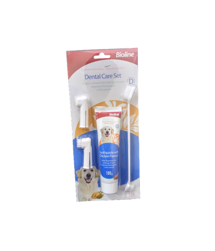 [6970117124415] Bioline Dental Hygiene Set Chicken for Dogs 100gm