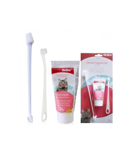 [6970117123623] Bioline Dental Hygiene Set for Cats 50gm