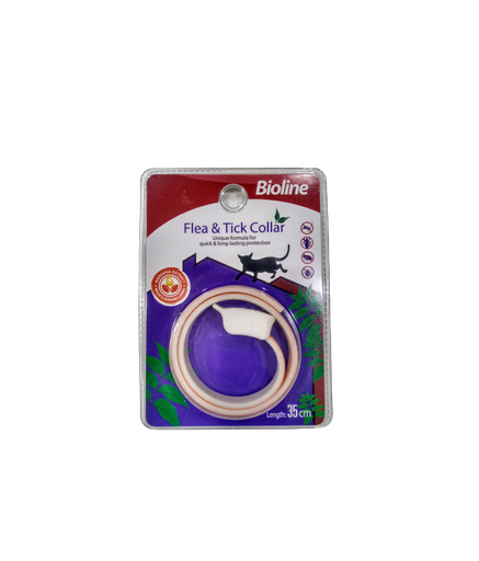 [6970117124460] Bioline Flea & Tick Collar Cat Eucalyptus & Lemon 35cm