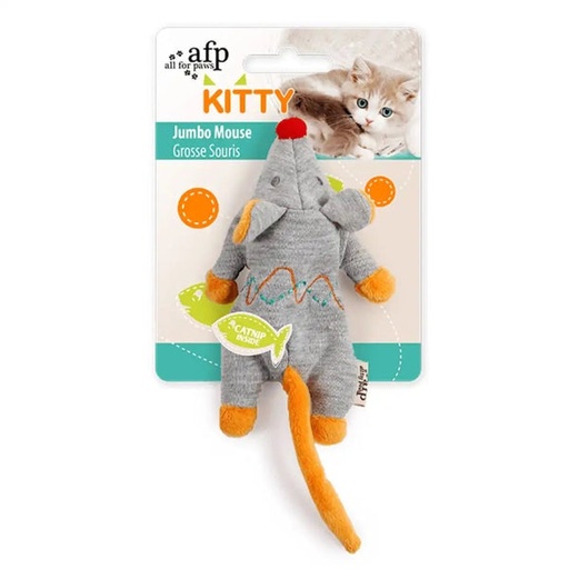 [AP2723] afp-All for Paws Kitty Jumbo Mouse Grey