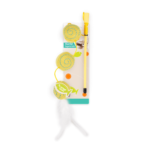 [AP2730] afp-All for Paws Kitty Wand Ball Yellow