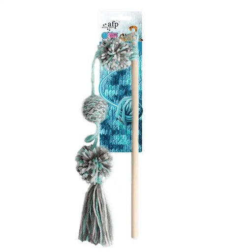 [AP2914] afp-All for Paws Knotty Habit Yarn Pom Pom Wand