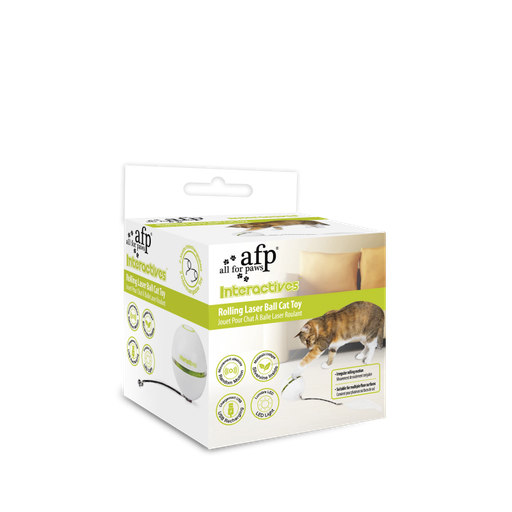 [AP3224] afp-All for Paws Interactive Rolling Laser Ball Cat Toy 