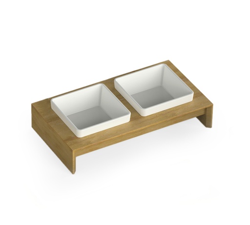 [AP5741] afp-All for Paws Lifestyle 4 Pets Double Dinner Bowl Set Medium 2x400ml