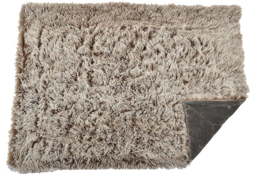 [BOPDPOIL_91_100] Bobby Plaid Furry Throw Fancy Cat & Dog Beds Grey Large