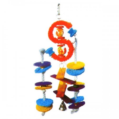 [BTLB0221] VanPet Hanging Toy for Large Birds With Bells 39x18cm