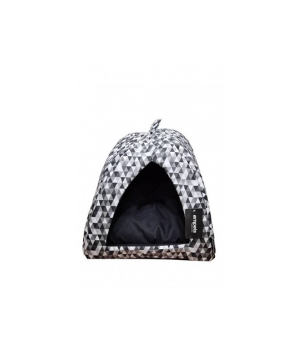 [EMI02M-105M] Empets House With Cushion Printed Black & White 43x43x35cm