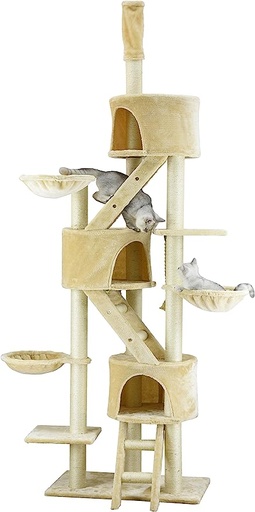[FC01] Go Pet Club Three Condo Cat Tree Light Beige