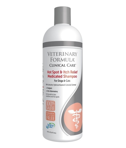 [FG01330/FG01823] Synergy Lab Veterinary Formula Clinical Care Hot Spot & Itch Relief Dogs & Cats Medicated Shampoo 473ml
