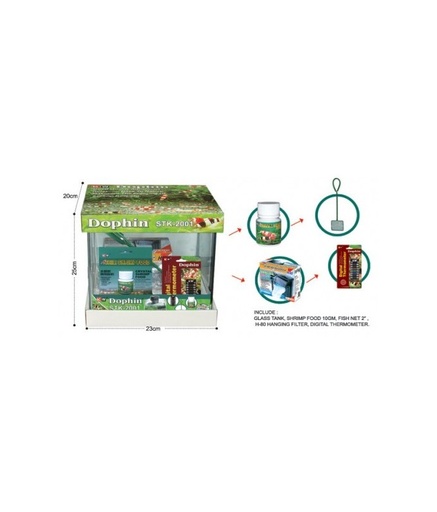 [GT-STK2001] KW Zone STK2001 Dophin Shrimp Kit Tank 20x23x25cm