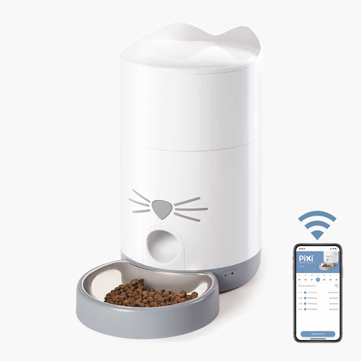[HA43752] Catit PIXI Smart Feeder Automatic and Customizable Feeding Schedule with App Support White