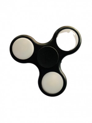 [HSF-BLK] Fidget Spinner Tri-Lobed Metal Gyre Stress Reliever Black