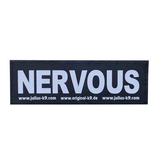 [JL162LR-G-00295] Julius-K9 Trixie 2 Labels Nervous Dog Harness Patch Large