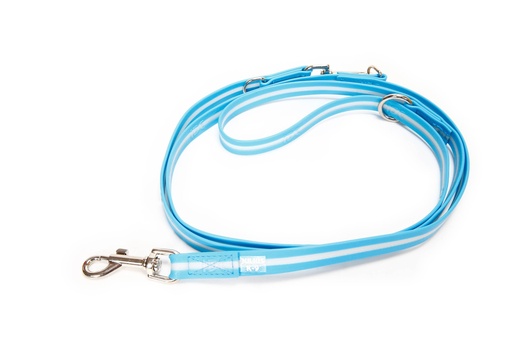 [JL216DP-L-AM] Julius-K9 IDC Lumino Adjustable Phosphorescent Leash, 19 mm x 2.2 m, Aquamarine
