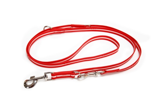 [JL216DP-L-R] Julius K9 IDC Lumino Adjustable Phosphorescent Leash, 19 mm x 2.2 m, Red
