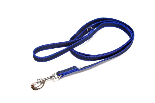 [JL216GM-B-1-8] Julius-K9 216GM-B-1-8 Color & Gray Super-Grip Leash with Handle and D-Ring, 20 mm x 1.8 m, Blue-Gray