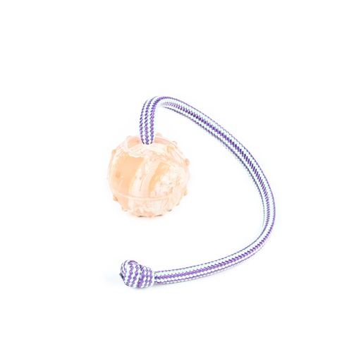 [JL242BLK-50] JULIUS-K9 IDC Natural Rubber Ball with Knot Dog Toys 50mm
