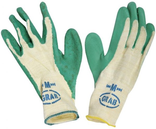 [L11220] Per4mer Rubber Coated Gloves 1Pair - Green/White