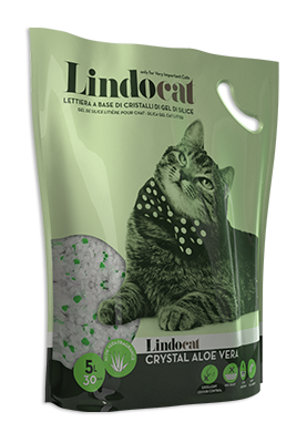 [LITRCLLC-TSNSILALO] Lindocat Crystal Aloe Vera Scent Silicagel Cat Litters 5L