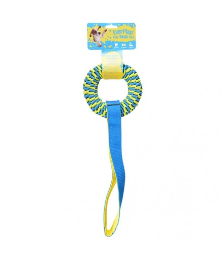 [LR12774] Duvo+ Supa' Nylon Tug Hoop 50x15cm Blue / Yellow