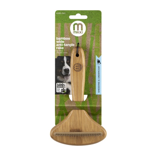 [MI6280041] Mikki Bamboo Anti Tangle Rake Wide