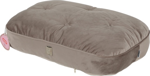 [ZL500244] Zolux Cat Chambord Chesterfield Cushion, 50 cm Size, Taupe - Cat Bedding