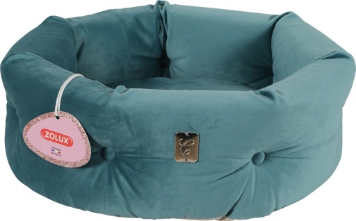 [ZL500243] Zolux Cat Chambord Chesterfield Pet Bed, 41 cm Size, Peacock Green - Cat Bedding