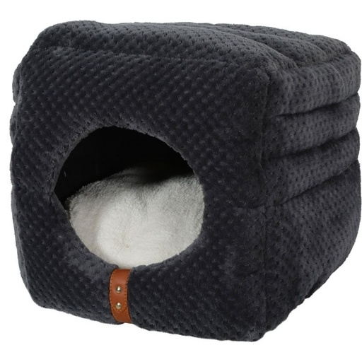 [ZL500122GRI] Zolux PALOMA 2 IN 1 CUBE - GREY - Cat Bedding